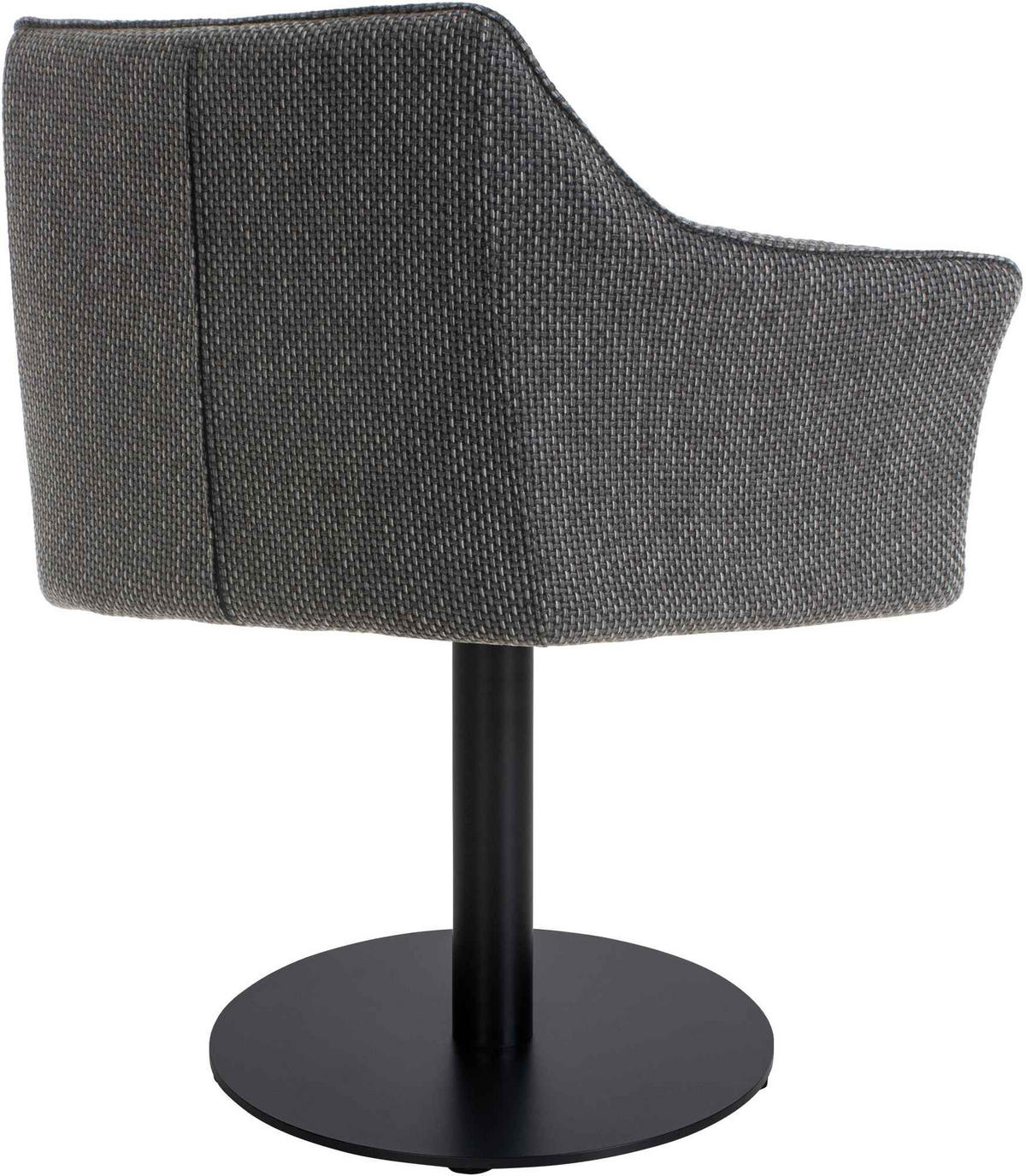 SESSEL Stoff titangrau - Graubraun/Schwarz, Textil/Metall (64/75/48cm) - CLP