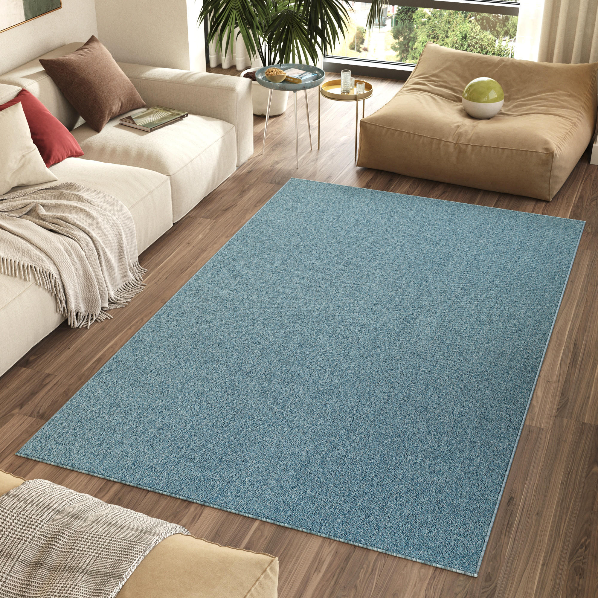 TEPPICH NIZZA Blau 200/300 cm - Blau, Kunststoff (200/300cm) - Tapiso
