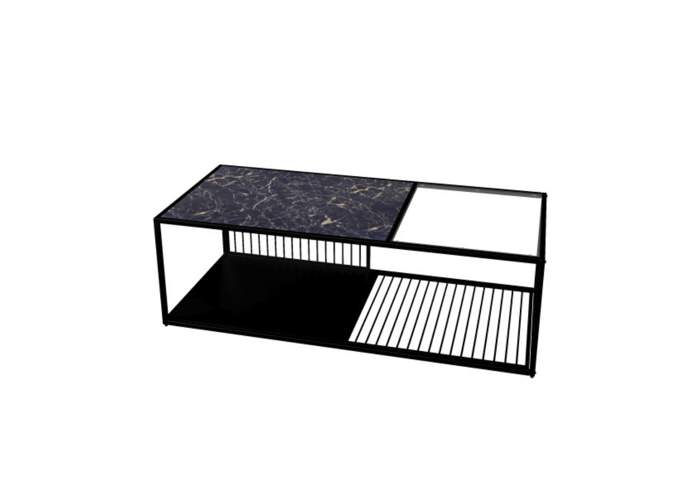 COUCHTISCH Black 110/48/35 cm - Schwarz, Glas (110/48/35cm) - Urban Meuble