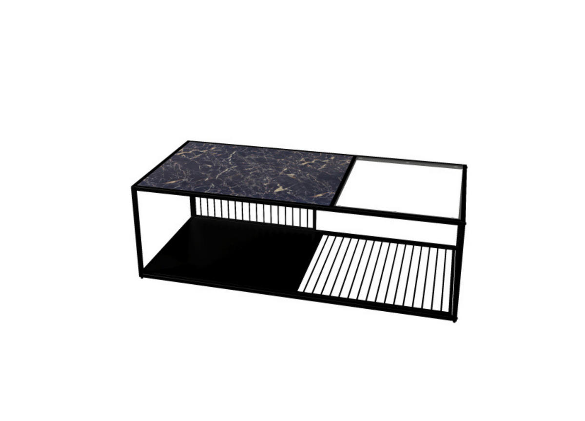 COUCHTISCH Black 110/48/35 cm - Schwarz, Glas (110/48/35cm) - Urban Meuble