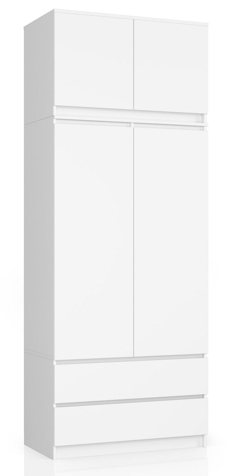 KLEIDERSCHRANK Weiß 234/90/51 - Weiß, Holzwerkstoff (90/234/51cm) - RAUMHIRSCH FURNITURE