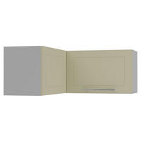 ECKHÄNGESCHRANK Kvantum W14/90/36 Vanille Matt / Grau Matt 90 / 90 / 36cm - Creme/Grau, Holz/Holzwerkstoff (90/36/90cm) - Feldmann-Wohnen