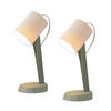 TISCHLEUCHTE DYRN 37.4/19.5/14 cm（2er-set） - Grün, Metall (14/37.4/19.5cm) - ZMH