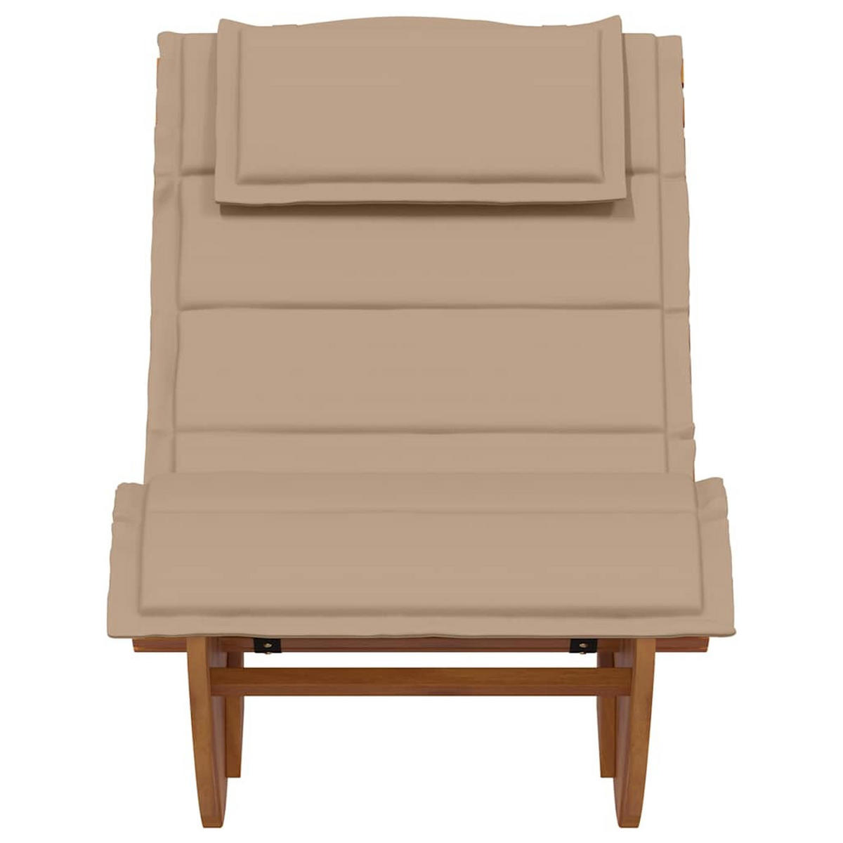 SCHAUKELLIEGE Mit Auflage Massivholz Akazie - Hellbraun/Braun, Holz (60/74/154cm) - vidaXL