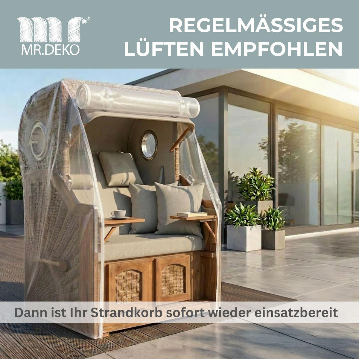 SCHUTZHÜLLE Größe M - Transparent, Kunststoff (120/160/80cm) - Mr. Deko