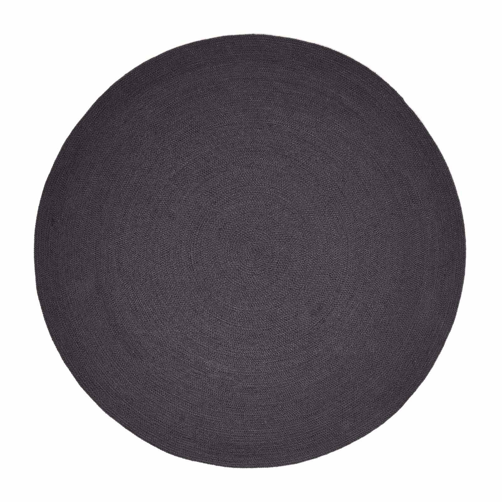 Homescapes Teppich Schwarz 120x120 cm