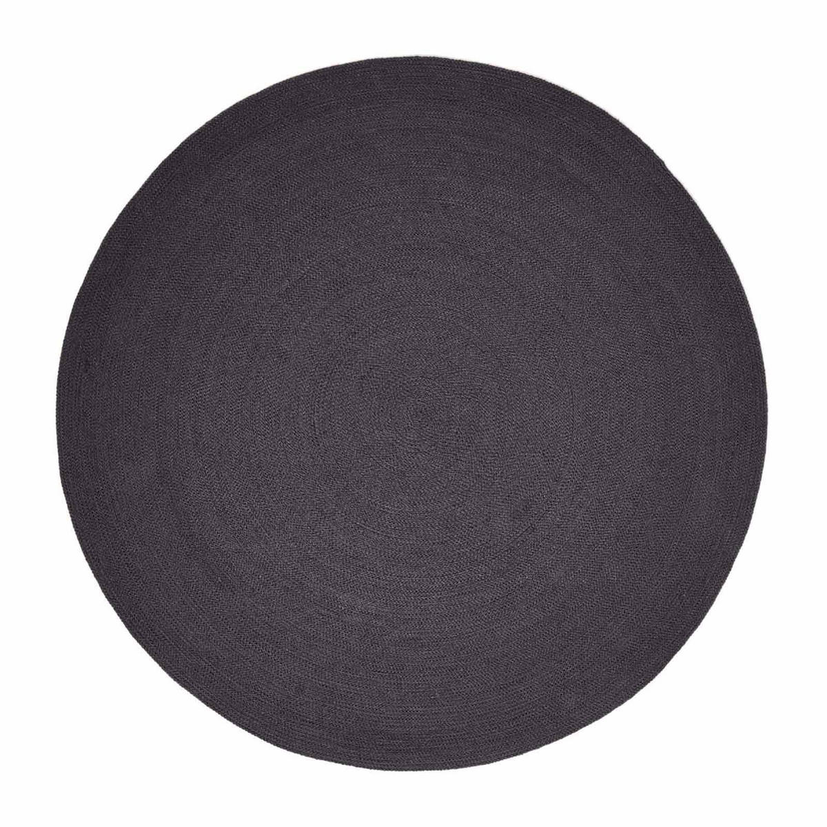 TEPPICH geflochten rund 150 cm - Schwarz, Textil (150/150cm) - Homescapes