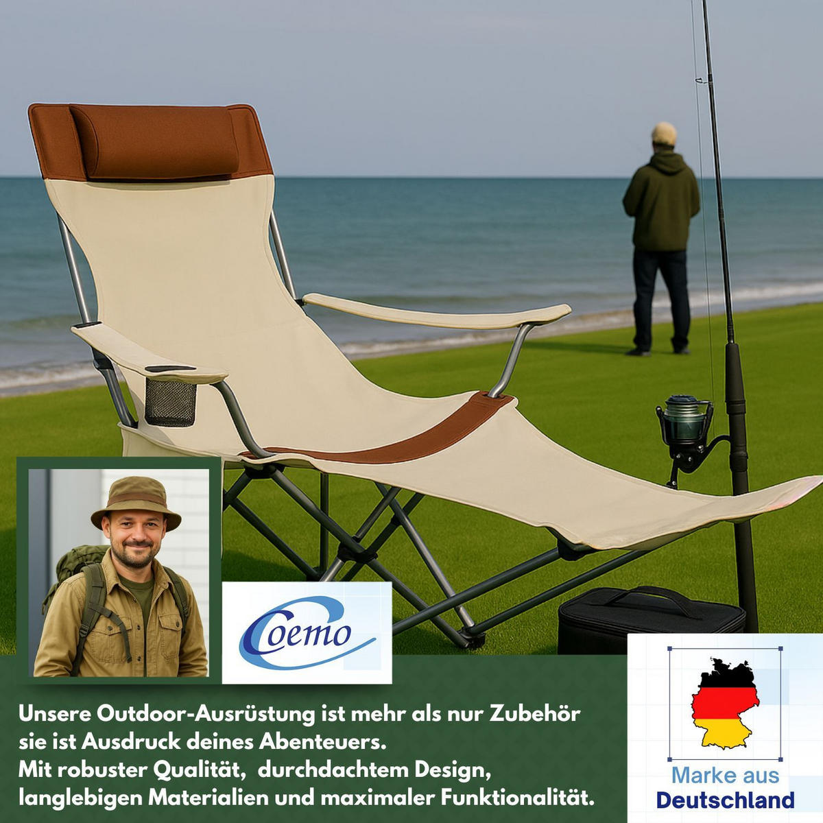 GARTEN LIEGESTUHL klappbar in Beige - Beige, Metall (53/88/156cm) - Coemo