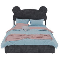 POLSTERBETT 140x200 cm Cartoon Stauraum grau - Grau, Textil (140/200cm) - LEBENLANG