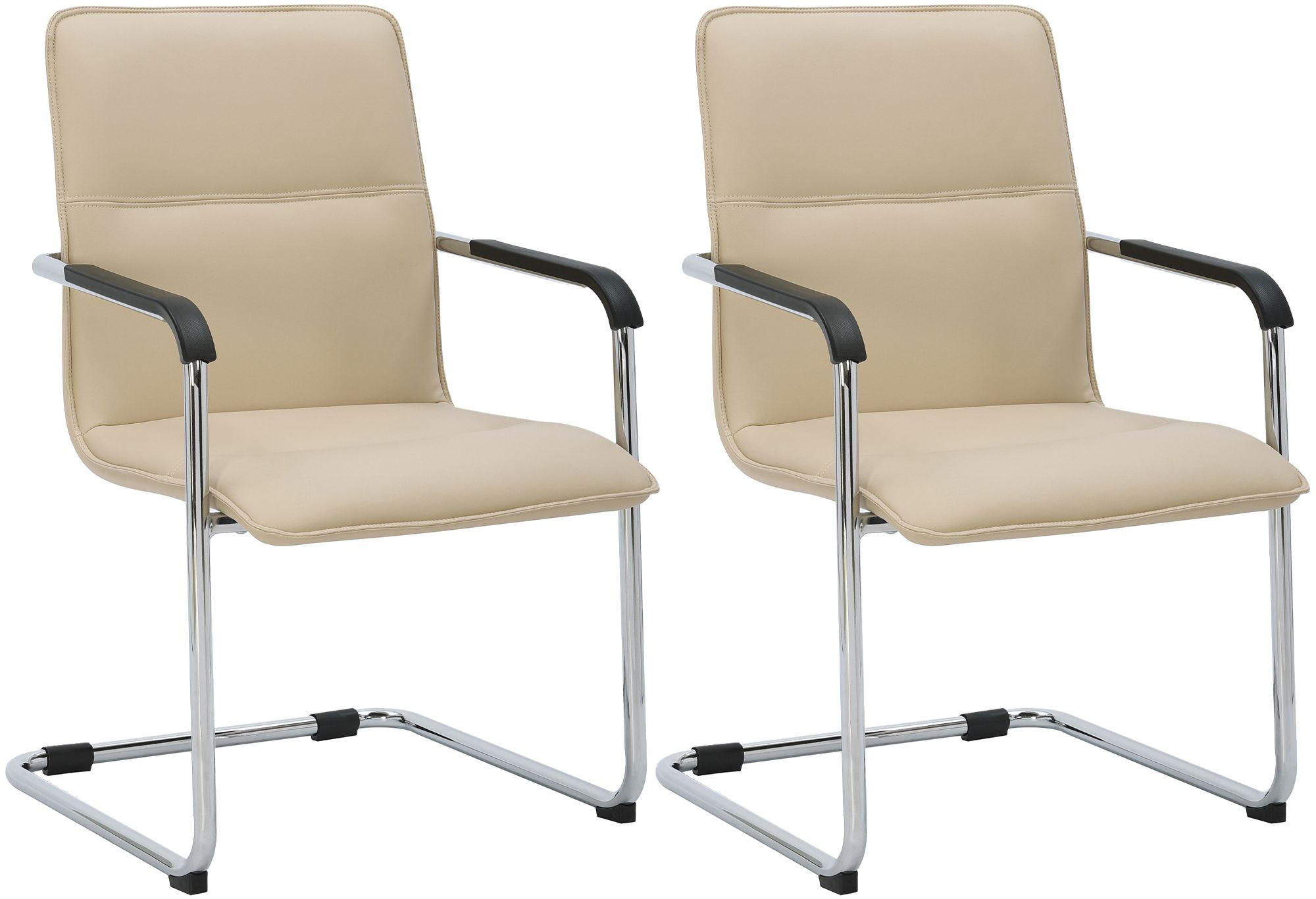 SCHWINGSTUHL 2 Lederlook Creme - Creme, Textil/Metall (57/92/59cm) - CLP