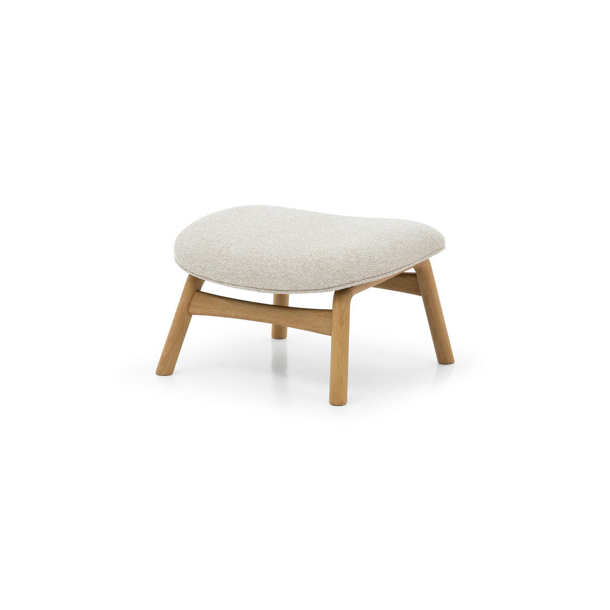 FUSSHOCKER Theo, Natur Massiveiche - Beige, Holz (51/36/62cm) - WOODEK