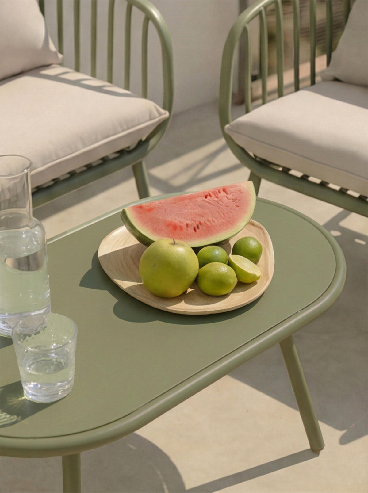 GARTENSET Madeira Grün - Grün, Metall - Kenay Home