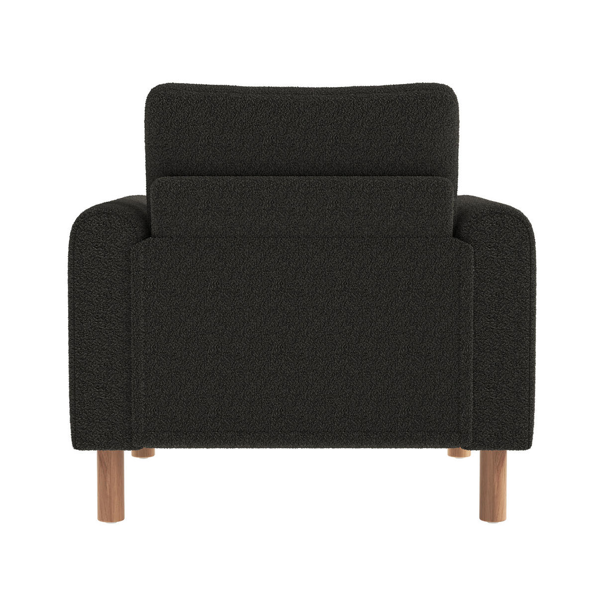SESSEL 87/83/88,5 cm in Dunkelgrau aus Teddy mit Massivholzrahmen - Dunkelgrau, Textil (83/88.5/87cm) - Flora Grace