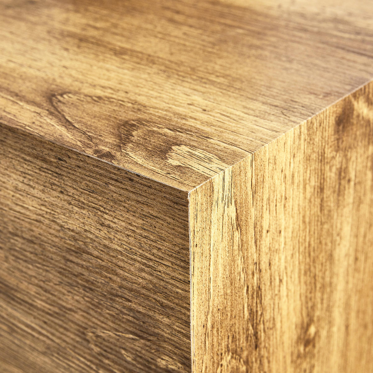 COUCHTISCH aus MDF 90x50x30 cm in Naturfarben mit rutschfesten Füßen - Naturfarben, Holzwerkstoff (90/50/30cm) - Modfu