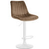 BARHOCKER Samt braun - Weiß/Braun, Textil/Metall (49.5/91/50cm) - CLP