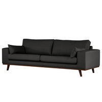 3-SITZER SOFA - Buchefarben/Schwarz, Textil (237/81/88cm) - home24
