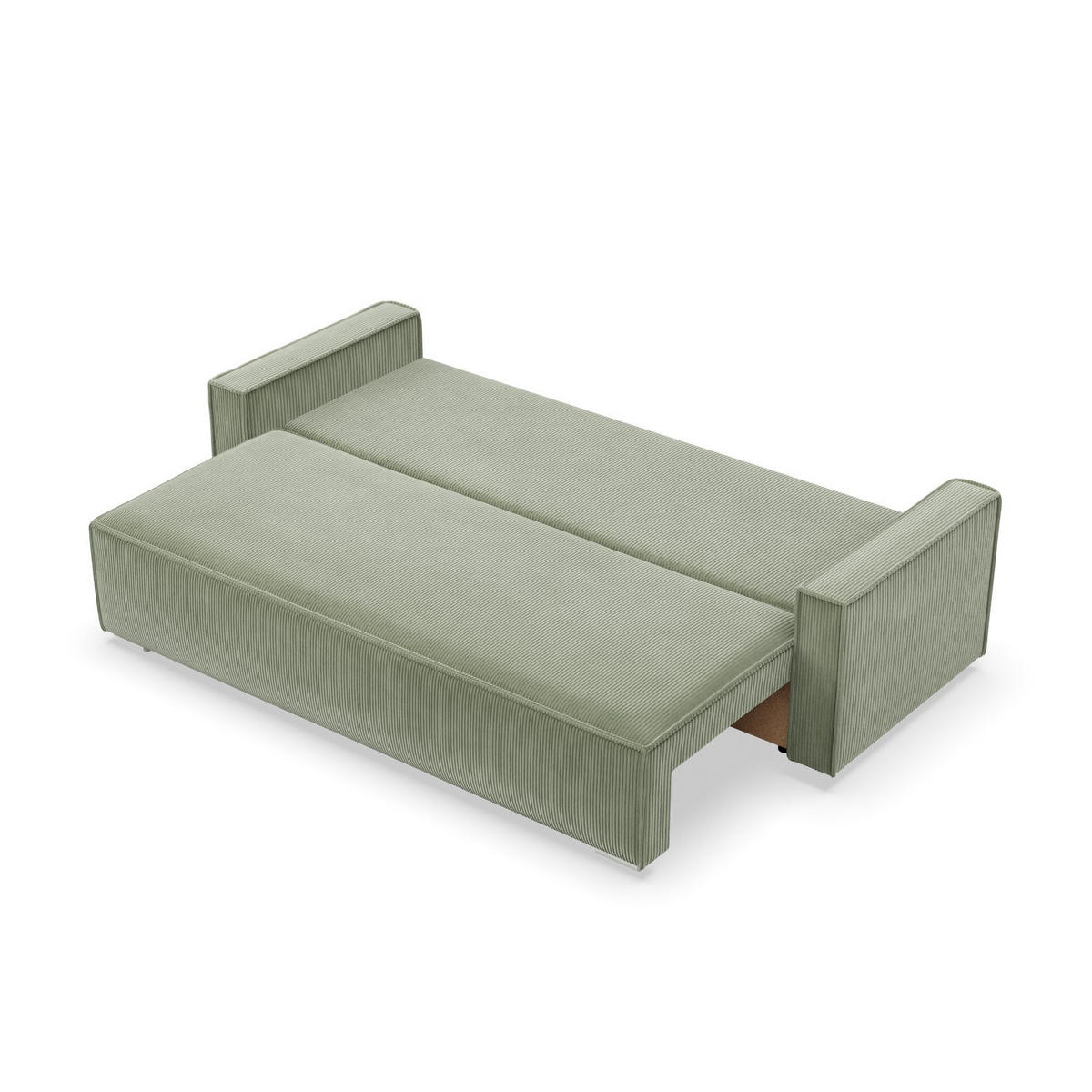 SOFA 3-SITZER MIT SCHLAFFUNKTION NOTO Grün - Grün, Textil (95/92/220cm) - Mebligo