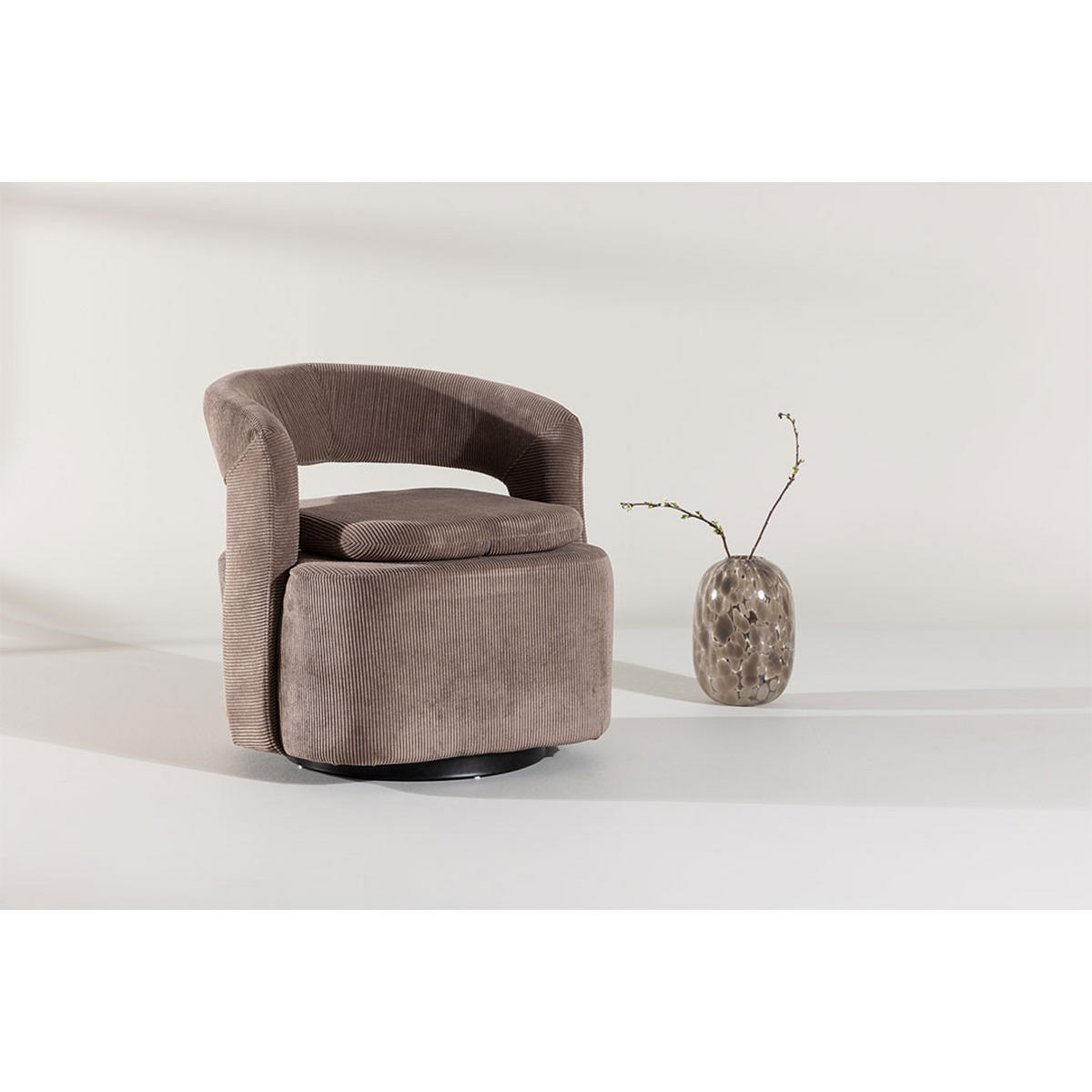SESSEL, Laurel, Braun, Metall / Stoff, 69 x 72 x 75 cm - Braun, Textil/Metall (69/75/72cm) - ebuy24