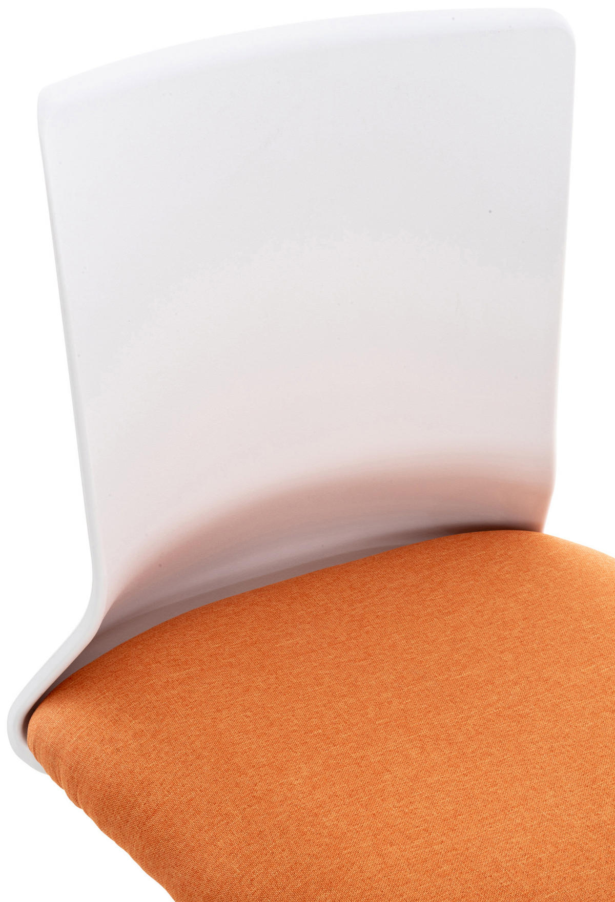 DREHSTUHL Stoff orange - Weiß/Orange, Kunststoff/Textil (61/92/61cm) - CLP