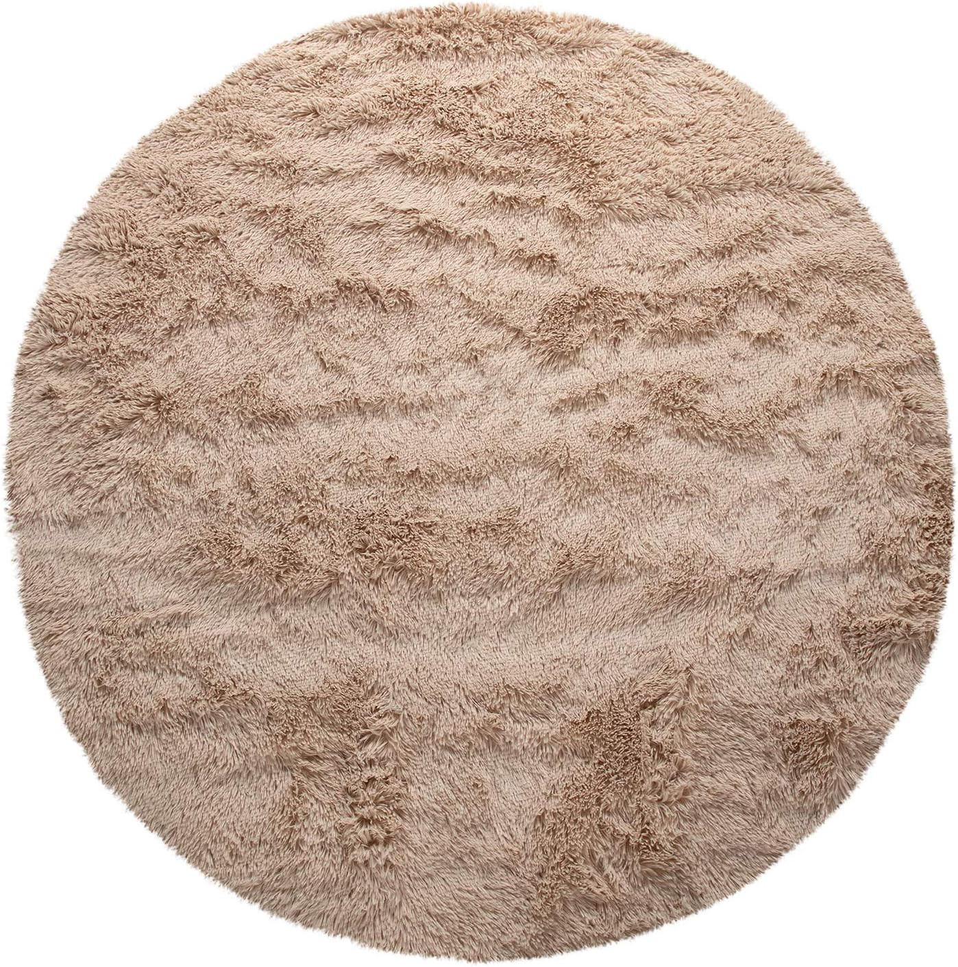 HOCHFLORTEPPICH 120/120 cm Silky 591 - Beige, Textil (120/120cm) - Paco Home