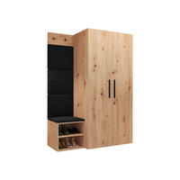 GARDEROBEN-SET Medi IV - Anthrazit/Schwarz, Holzwerkstoff/Kunststoff (80/191/50cm) - MIRJAN24