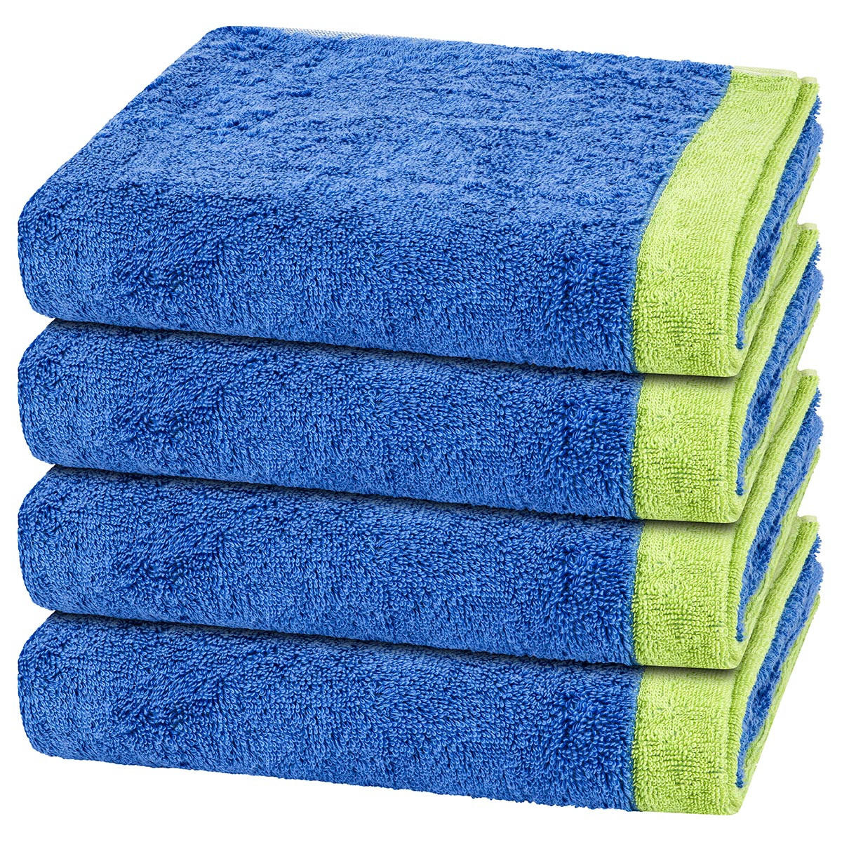 HANDTUCH Lifestyle Splash 4er-Set - Blau, Textil (50/100cm) - Cawö