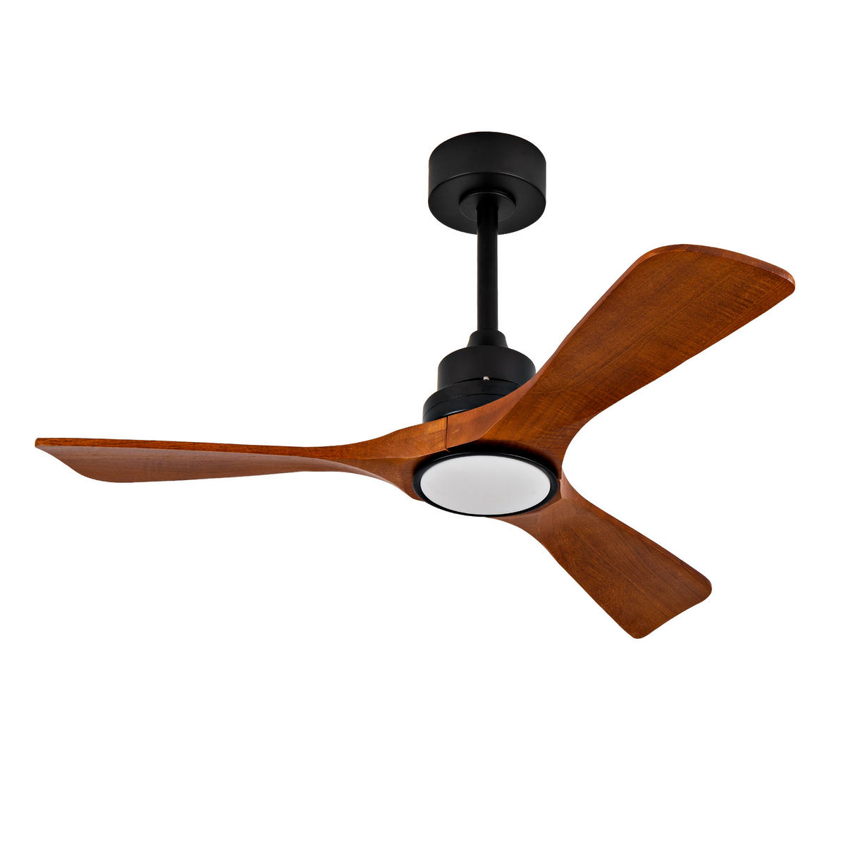 DECKENVENTILATOR DE-16225 42 Zoll mit LED Schwarz/Walnuss - Walnussfarben, Holz/Metall (107/107/36cm) - ComfortXL