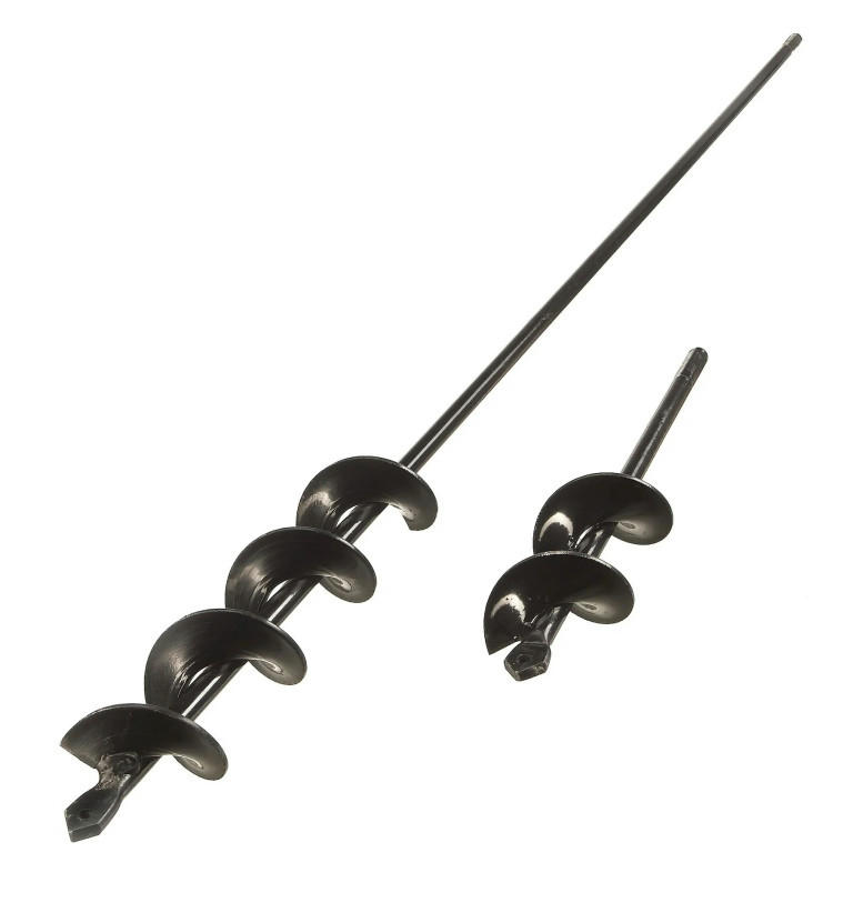 ERDLOCHBOHRER Set, Stahl, 2-teilig, Ø 4 cm - Schwarz, Metall (5/5/75.5cm) - Westfalia