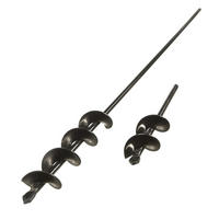 ERDLOCHBOHRER Set, Stahl, 2-teilig, Ø 4 cm - Schwarz, Metall (5/5/75.5cm) - Westfalia