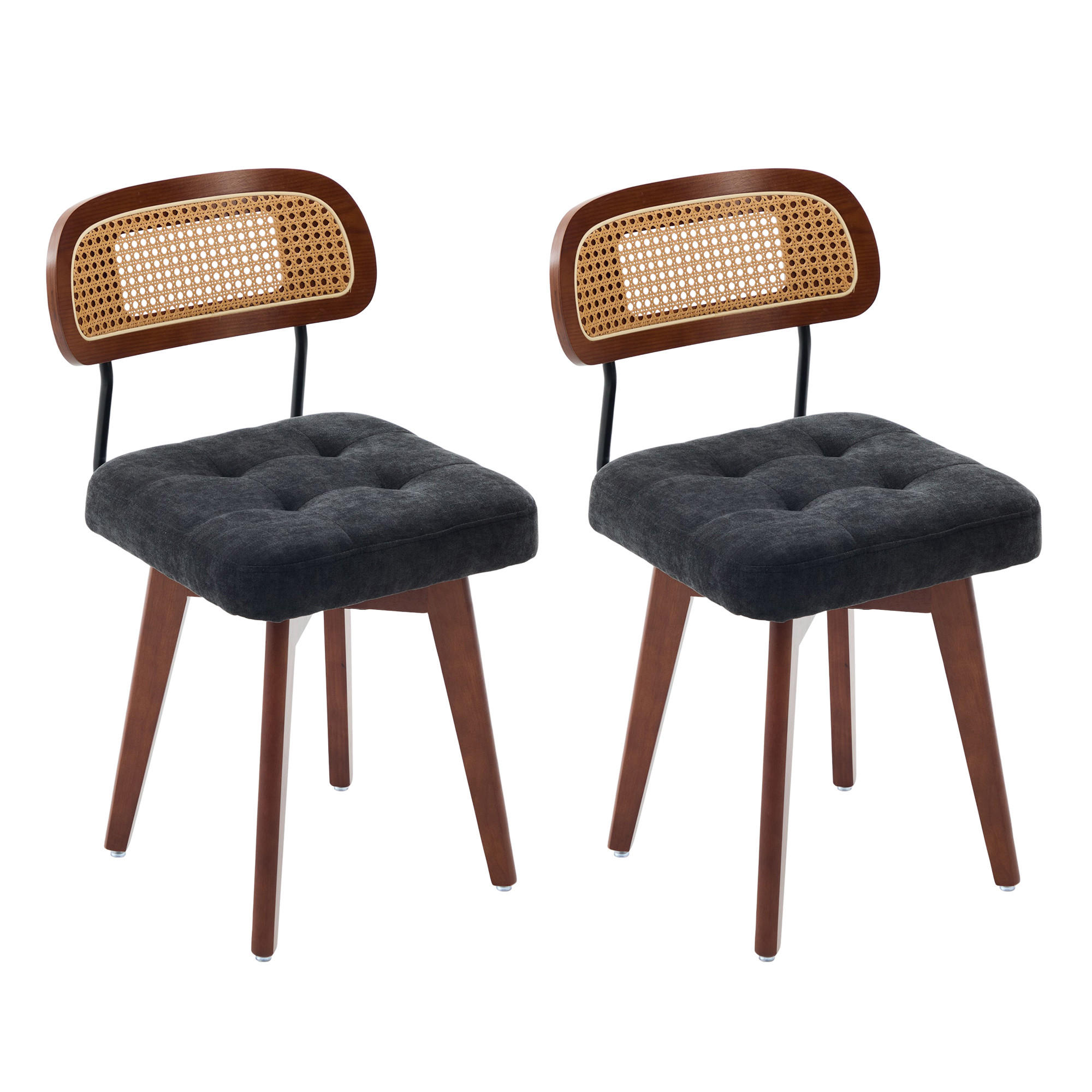 ComfortXL Stuhl-Set Schwarz 50x77x43 cm