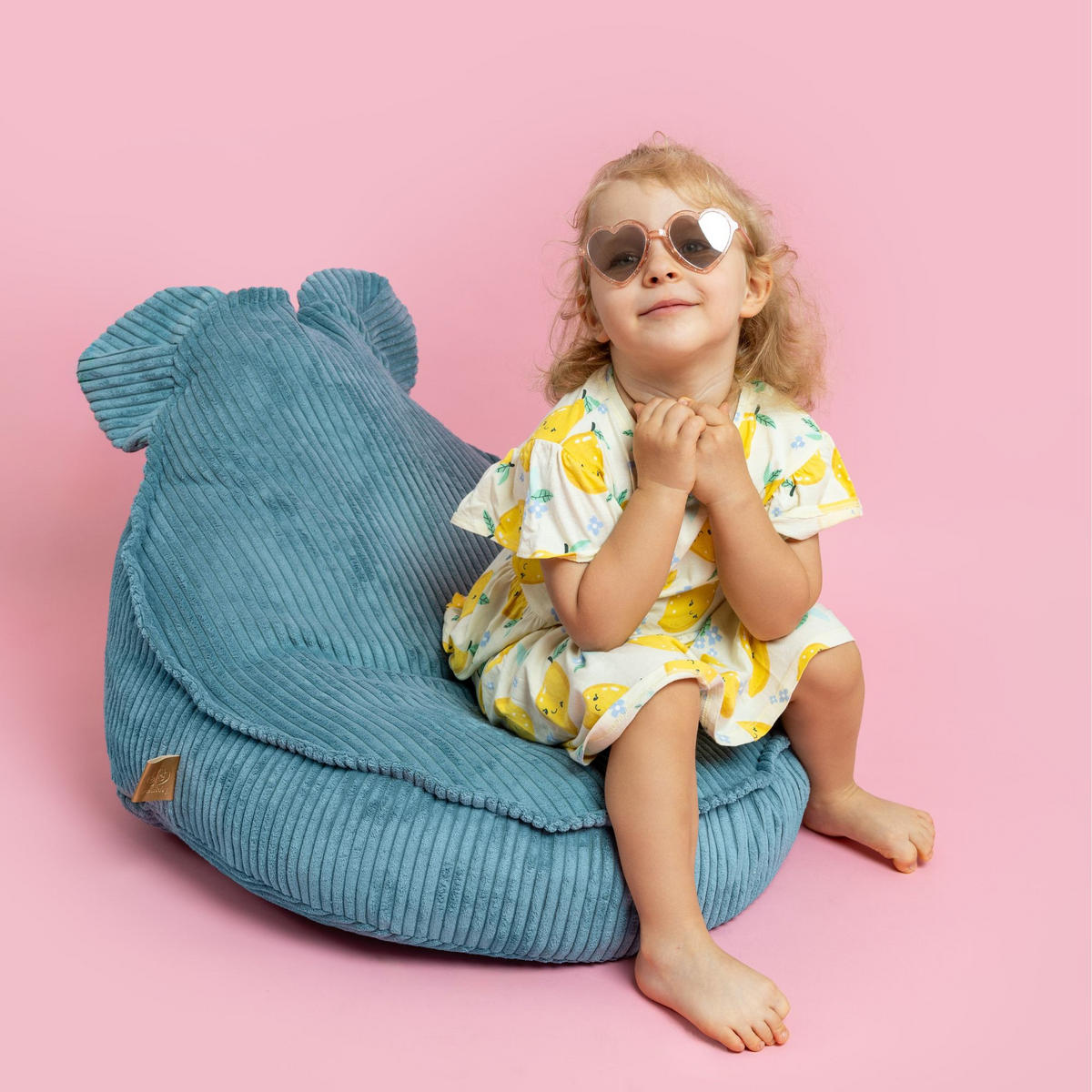 SITZSACK für Kinder, Bär, Aesthetic, Türkis - Türkis, Textil (58/50/67cm) - MeowBaby