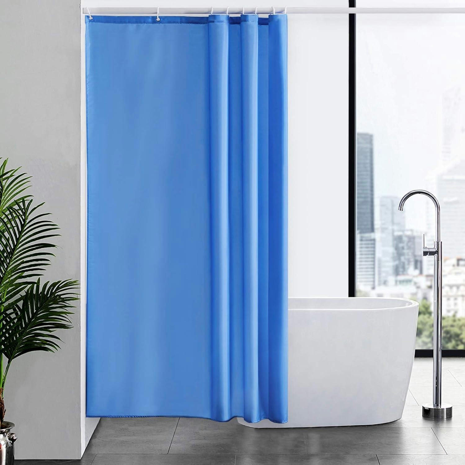 DUSCHVORHANG Polyester Blau 120 x 200 cm - Blau, Textil (120/200cm)