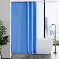 DUSCHVORHANG Polyester Blau 120 x 200 cm - Blau, Textil (120/200cm)