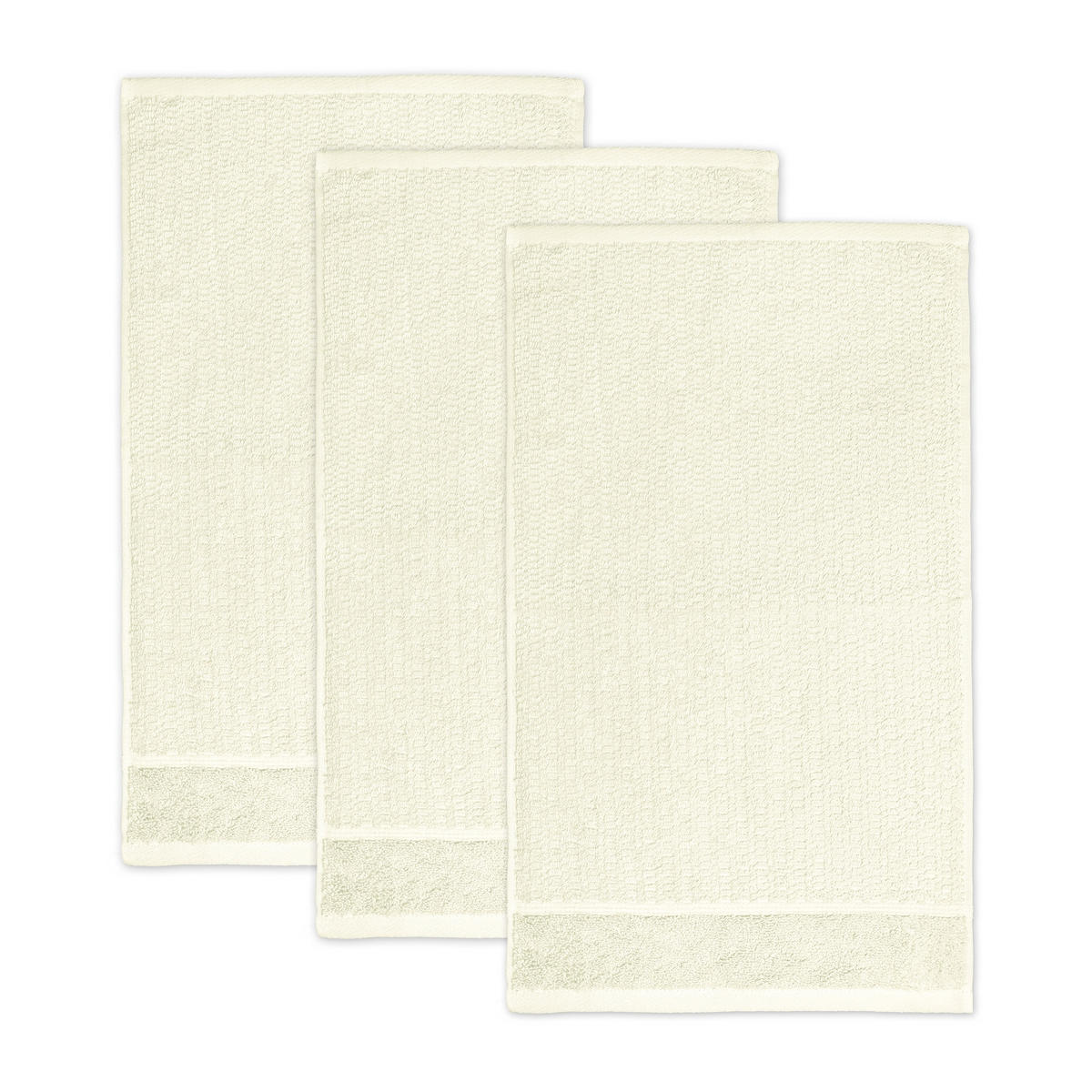 GÄSTETUCH PEARL 3ER PACK - Beige, Textil (30/50cm) - Möve for Frottana