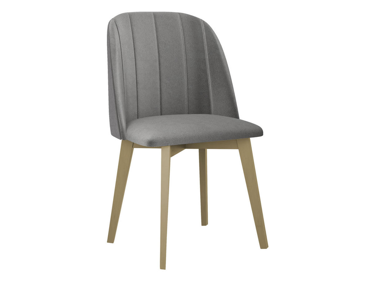 ESSZIMMERSTUHL Monti III Pik Gerade - Hellgrau/Sonoma Eiche, Holz/Textil (48/83/55cm) - MIRJAN24