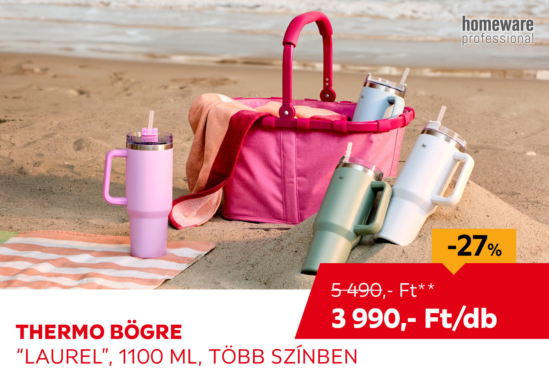 Thermo bögre "Laurel", 1100 ml, több színben Kiemelt termék 5490 Ft.- helyett 3990 Ft.-
