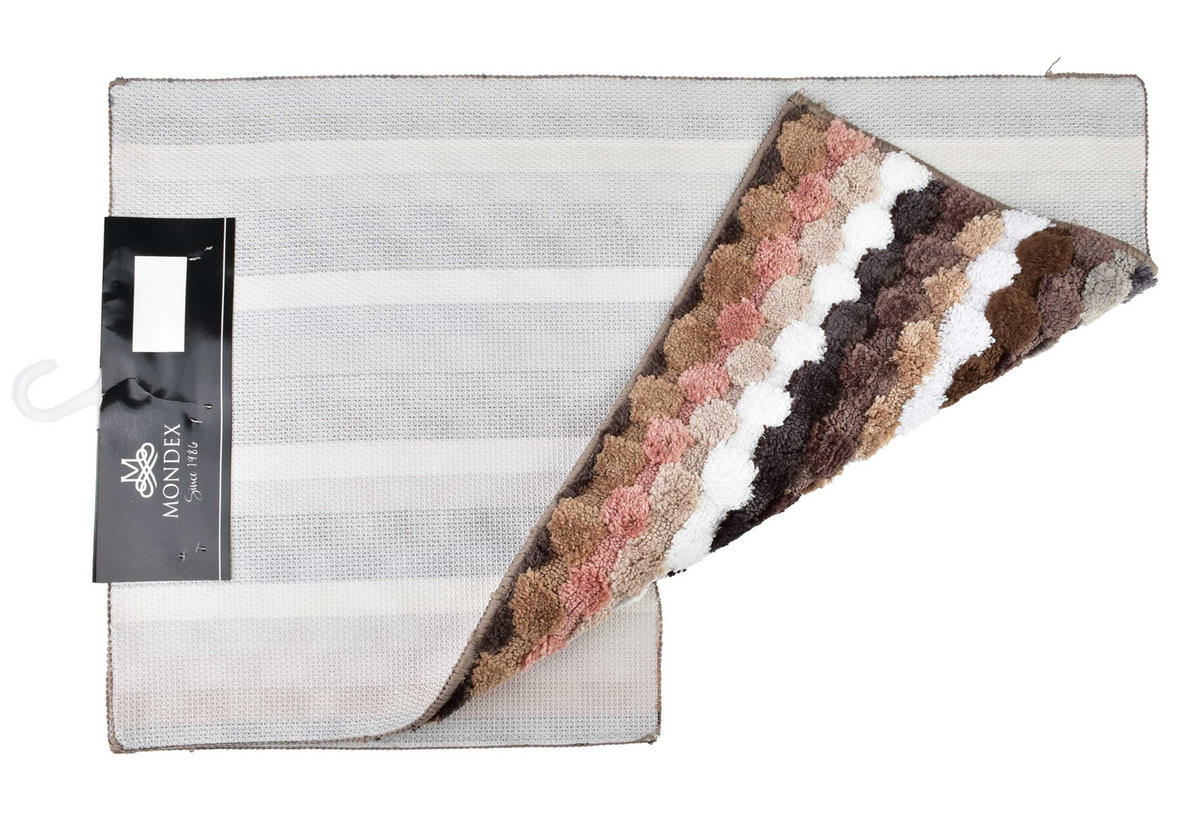 BADTEPPICH Zac Braun 90/50/2 cm Textilien - Braun, Textil (50/90cm) - Mondex