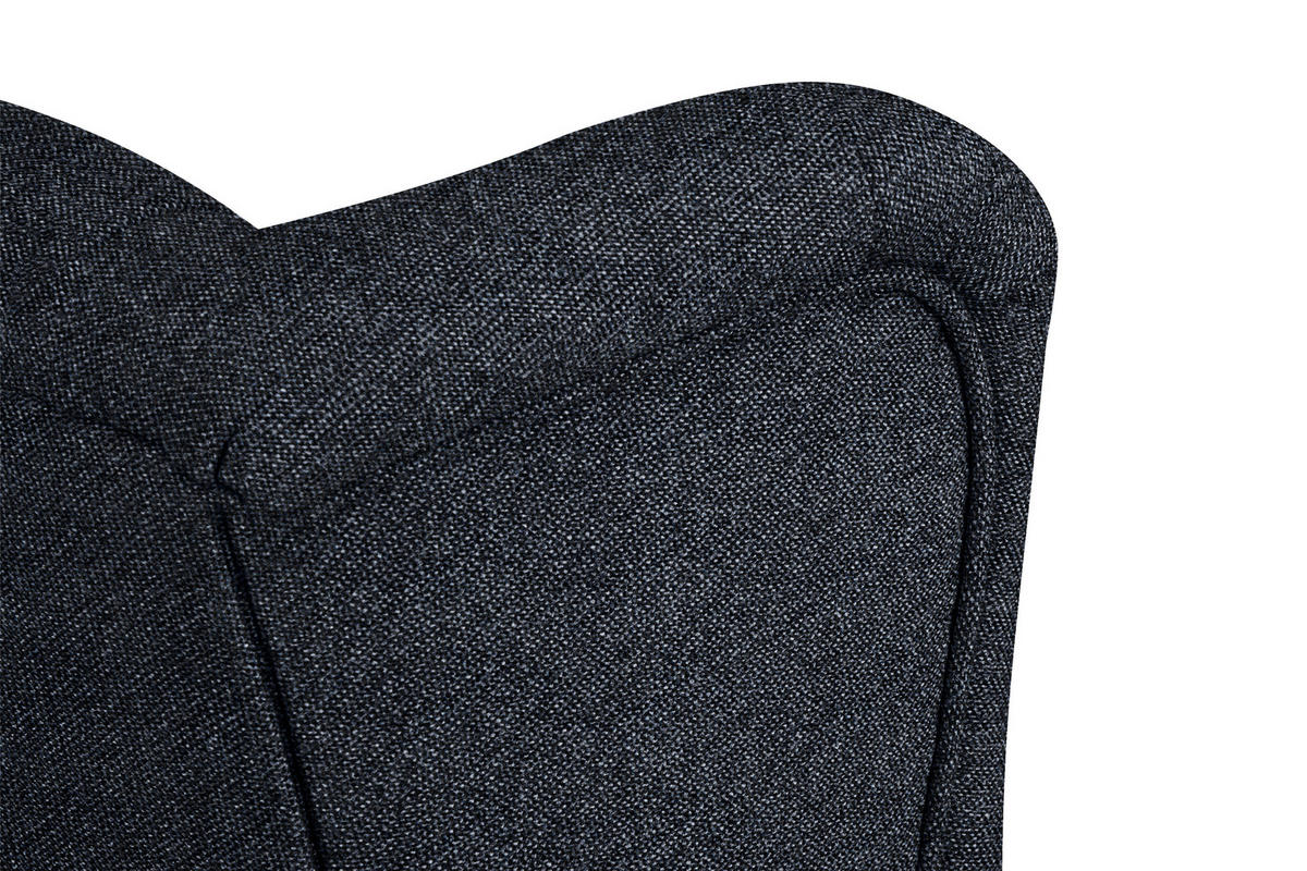 OHRENSESSEL MILES mit Armlehnen, navyblau - Blau/Grün, Holz/Textil (82/105/97cm) - KONSIMO®