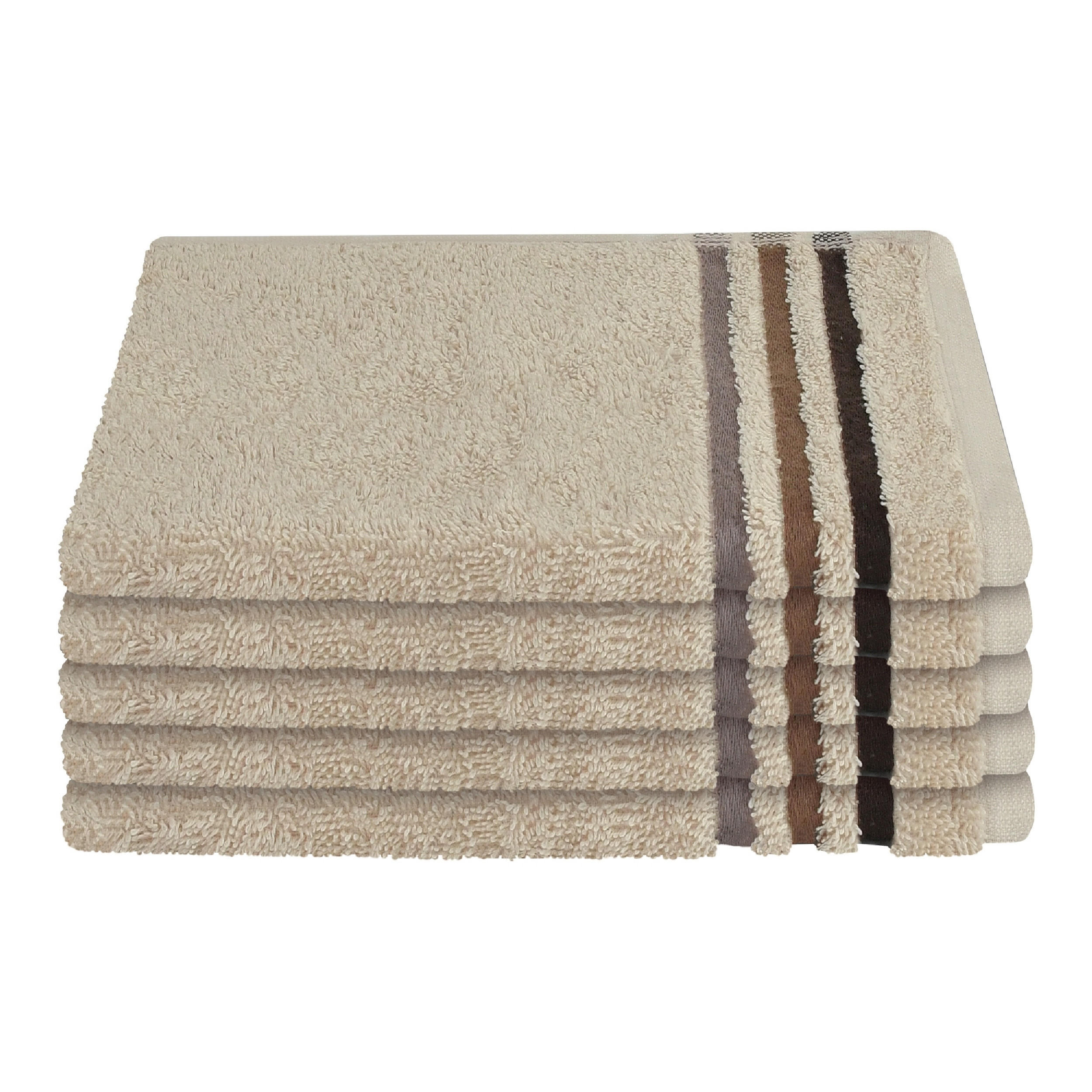 GÄSTETUCHSET Skyline Color - 5-teilig - 30 x 50 cm - Sand - Sandfarben, Textil (30/50cm) - SCHIESSER