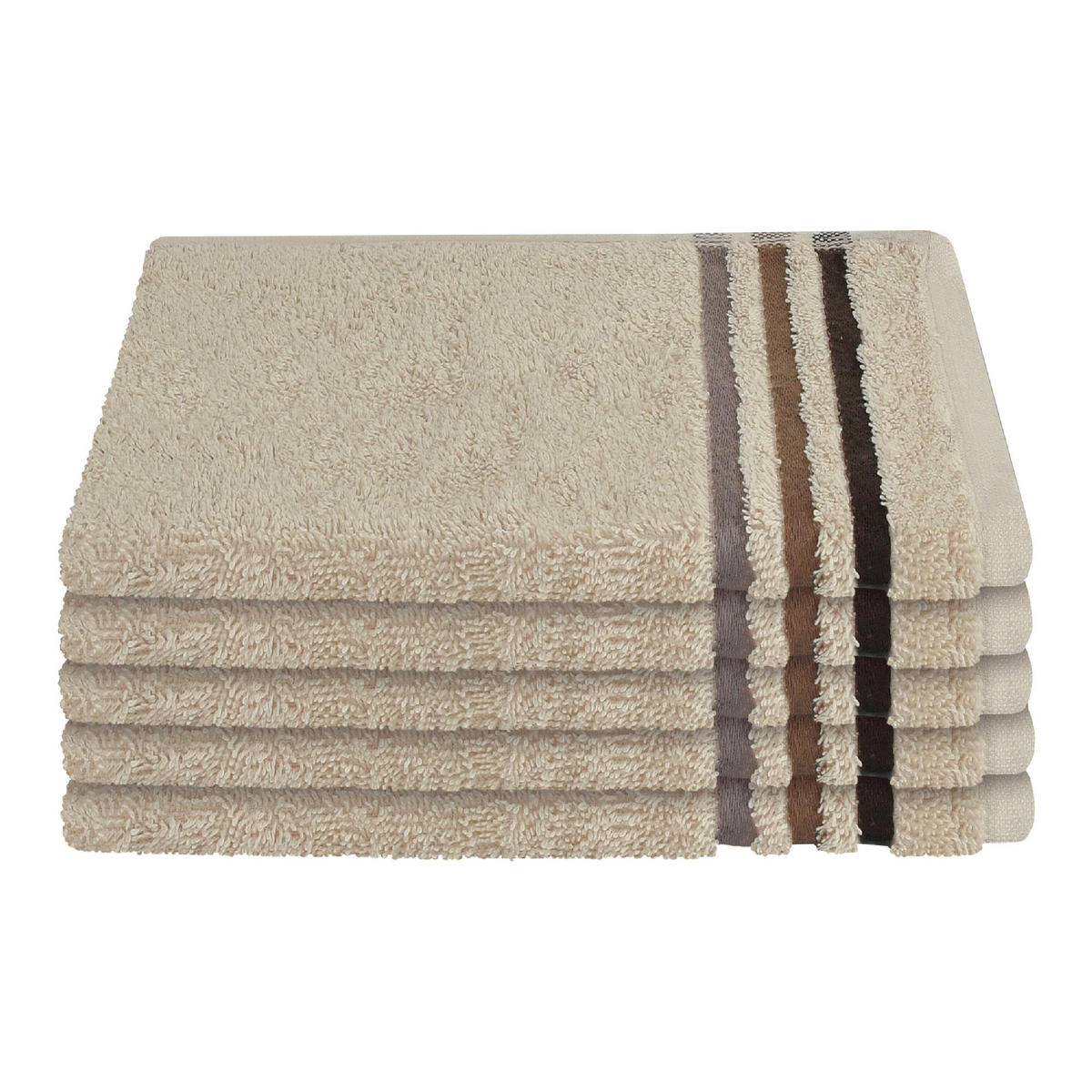 GÄSTETUCHSET Skyline Color - 5-teilig - 30 x 50 cm - Sand - Sandfarben, Textil (30/50cm) - SCHIESSER