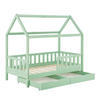KINDERBETT Marli mint 90x200 cm mit Bettkasten - Mintgrün, Holz (90/200cm) - Juskys