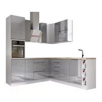 ECKKÜCHE 250 x 270 cm - Aspen K67-M250 - in Grau/Hochglanz - Grau, Holz (250/212/270cm)