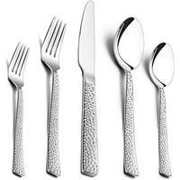 BESTECKSET 60-teiliges Edelstahl Set für 12 Personen Hochglanzpoliert - Silberfarben, Metall