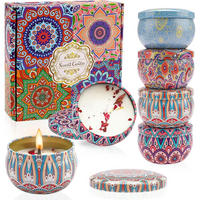DUFTKERZEN 4-teiliges Set Sojawachs Aromatherapie - Multicolor, Paraffin (4cm)