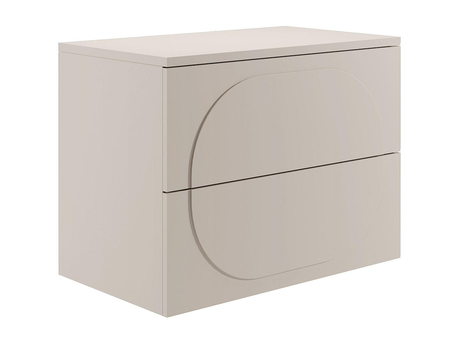 WASCHBECKENUNTERSCHRANK - 80cm x 46cm - MDF - beige - VUTOMA - Beige, Holz (80/60/46cm) - Vente-Unique