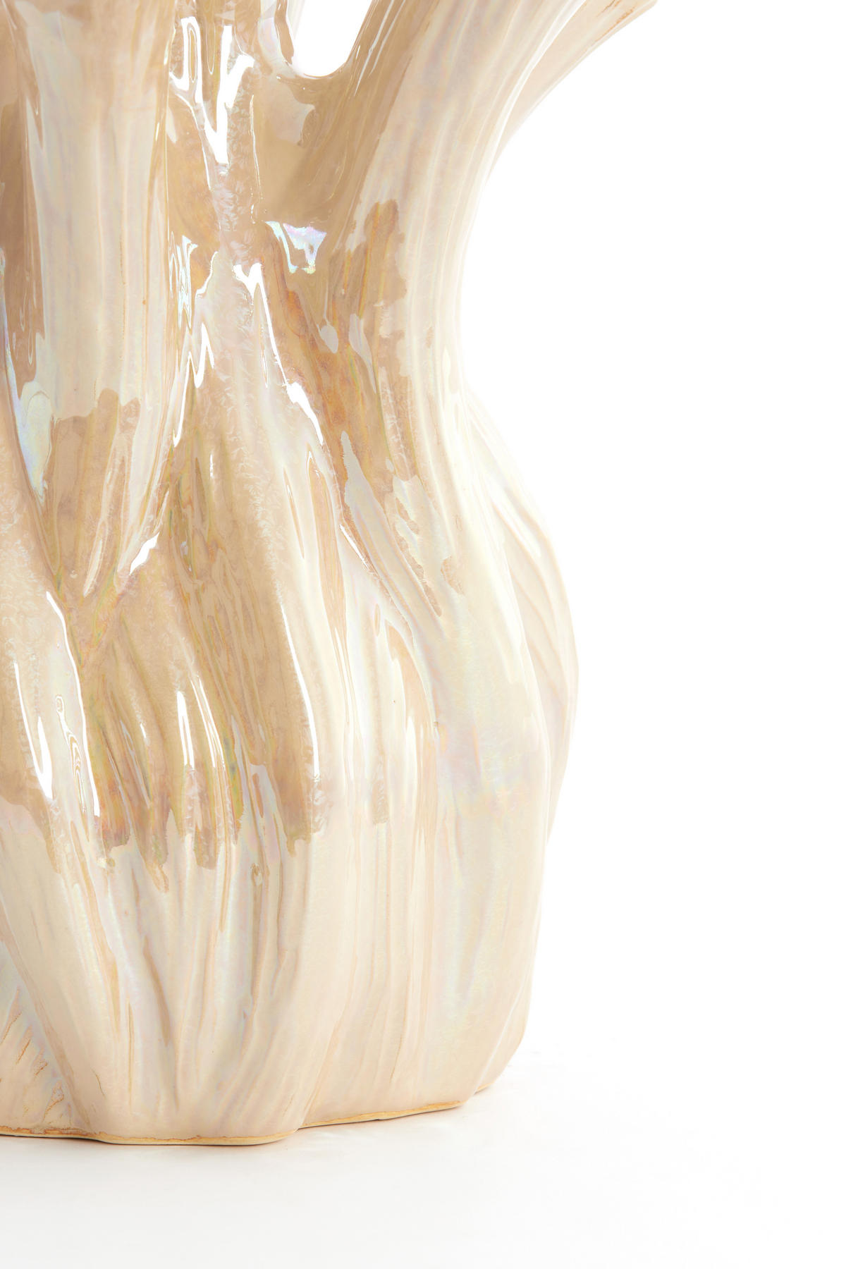 VAZE Lyset Braun 28.5/28.5/34.5 cm - Braun, Keramik (34.5cm) - Light & Living