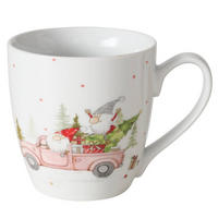 BECHER Carrie 480 ml Weihnachtsmotiv - Weiß, Keramik (480L) - Boltze Home