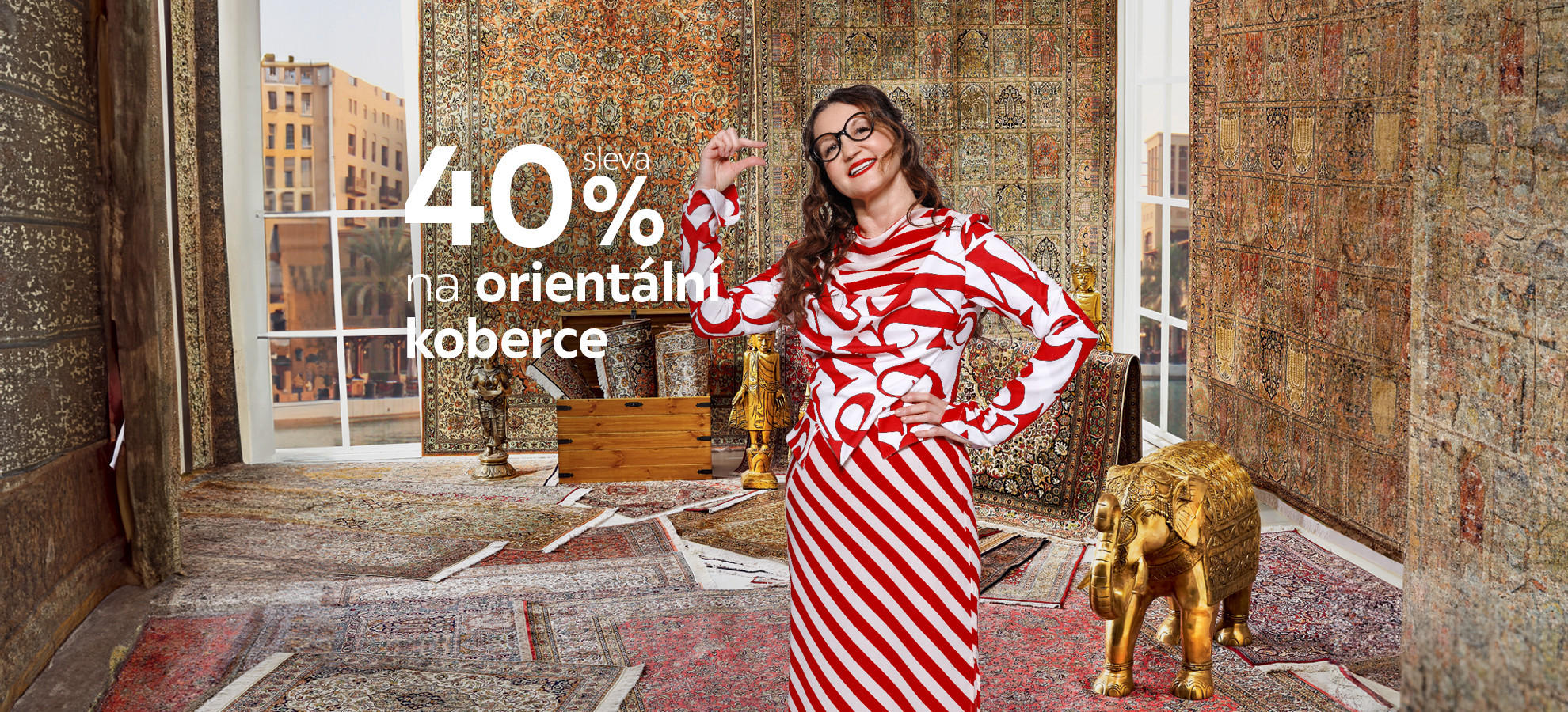40 % na orientální koberce