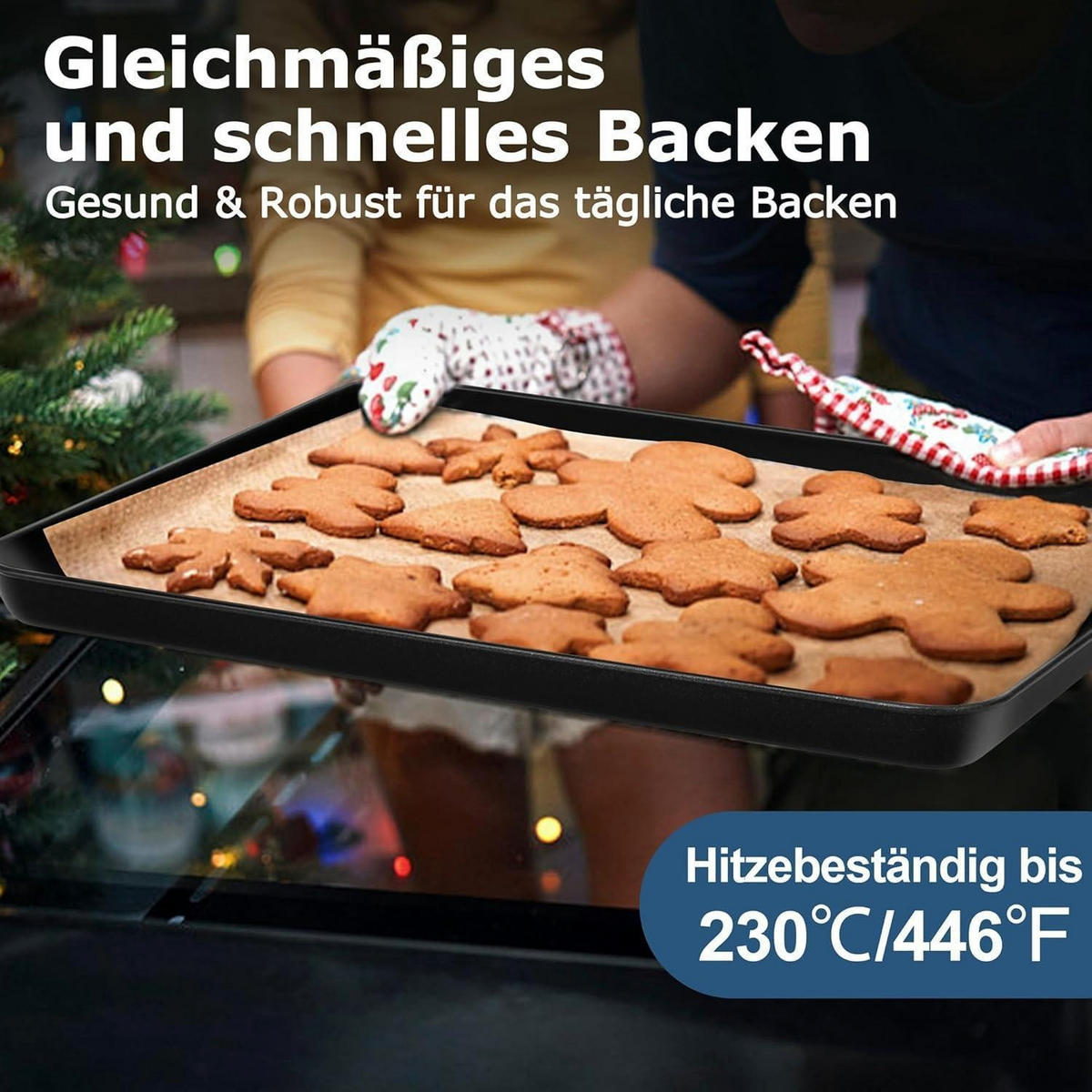 BACKBLECH Karbonstahl Schwarz 40,5 x 30,5 x 2,5 cm - Schwarz, Metall (30.5/2.5/40.5cm)