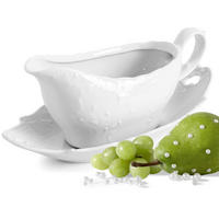 SAUCIERE mit Untertasse Cmielow Rococo - Weiß, Keramik (22.5cm) - KONSIMO®
